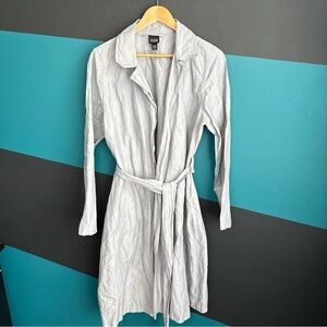 Eileen Fisher Light Gray Long Sleeve Coat